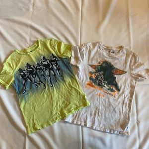 Set of 2 GAP kids brand Star Wars t-shirts size youth large